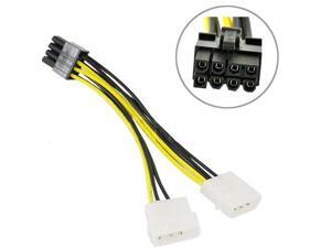 Dual Molex 4 to 8 Pin PCI-E Power Lead Cable for Asus MSI VGA Video Graphic Card Dual Molex 4 to 8 Pin PCI-E Power Lead Cable for Asus MSI VGA Video Graphic Card