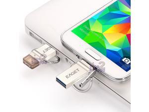 EAGET V90 USB 3.0 64GB Flash Drive Waterproof USB3.0 Micro OTG 64G Android Mobile Cell Tablet Mac Window PC Key Ring EAGET V90 USB 3.0 64GB Flash Drive Waterproof USB3.0 Micro OTG 64G Android Mobile Cell Tablet Mac Window PC Key Ring
