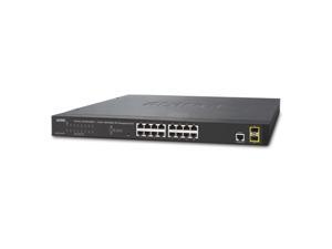 PLANET GS-4210-16T2S IPv6, 16-Port 10/100/1000Base-T + 2-Port 100/1000MBPS SFP Web-Smart/SNMP Gigabit Ethernet Switch PLANET GS-4210-16T2S IPv6, 16-Port 10/100/1000Base-T + 2-Port 100/1000MBPS SFP Web-Smart/SNMP Gigabit Ethernet Switch