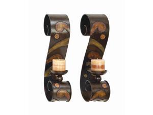 Metal Candle Sconce Pair A Remarkable Gift For Specials by Benzara Metal Candle Sconce Pair A Remarkable Gift For Specials by Benzara