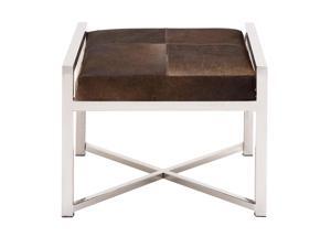 The Stable and Stylish Stainless Steel Brown Leather Stool The Stable and Stylish Stainless Steel Brown Leather Stool