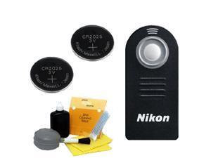Nikon ML-L3 Wireless Remote Control; 2 Replacement Batteries Cleaning Kit Nikon ML-L3 Wireless Remote Control; 2 Replacement Batteries Cleaning Kit