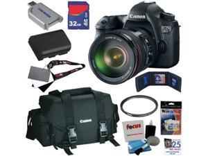 Canon 6d EOS 6D 20.1 MP CMOS Digital SLR Camera with EF 24-105mm f/4 L IS USM Lens + Canon Gadget Bag + LP-E6 Battery + 7pc Bundle 32GB Accessory Kit Canon 6d EOS 6D 20.1 MP CMOS Digital SLR Camera with EF 24-105mm f/4 L IS USM Lens + Canon Gadget Bag + LP-E6 Battery + 7pc Bundle 32GB Accessory Kit