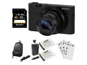 Sony RX100 DSC-RX100 20.2 MP Exmor CMOS Sensor Digital Camera with 3.6x Zoom + 32GB Class 10 Memory Card + Extra Sony NPBX1 Battery Bundle Sony RX100 DSC-RX100 20.2 MP Exmor CMOS Sensor Digital Camera with 3.6x Zoom + 32GB Class 10 Memory Card + Extra Sony NPBX1 Battery Bundle