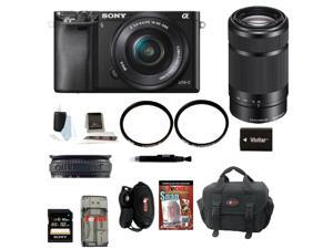 Sony A6000 Alpha A6000 Mirrorless Digital Camera with 16-50mm and 55-210mm Lens Bundle and Best 32GB Mirrorless Camera Kit Sony A6000 Alpha A6000 Mirrorless Digital Camera with 16-50mm and 55-210mm Lens Bundle and Best 32GB Mirrorless Camera Kit