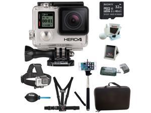 GoPro HERO 4 BLACK Edition Camera HD Camcorder With Sony micro SDHC/SDXC 32GB Accessory Bundle GoPro HERO 4 BLACK Edition Camera HD Camcorder With Sony micro SDHC/SDXC 32GB Accessory Bundle