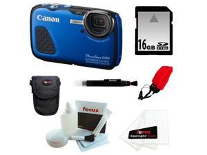 CANON D30: Canon PowerShot D30 Digital Camera Waterproof Digital Camera (Blue) + 16GB SD HC Memory Card + Accessory Kit CANON D30: Canon PowerShot D30 Digital Camera Waterproof Digital Camera (Blue) + 16GB SD HC Memory Card + Accessory Kit