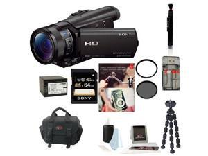 Sony HDR-CX900/B HDRCX900 CX900 4K Ultra HD Camcorder (Black) + Sony 64GB Micro SD Card + Wasabi Power Battery + Accessory Kit Sony HDR-CX900/B HDRCX900 CX900 4K Ultra HD Camcorder (Black) + Sony 64GB Micro SD Card + Wasabi Power Battery + Accessory Kit