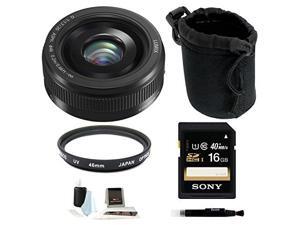 Panasonic Lumix G H-H020AK 20mm F/1.7 II ASPH Lens (Black) with 16GB Accessory Bundle Panasonic Lumix G H-H020AK 20mm F/1.7 II ASPH Lens (Black) with 16GB Accessory Bundle