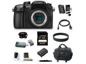 Panasonic GH4: LUMIX DMC-GH4K DMC-GH4KBODY GH4 16.05MP Digital Single Lens Mirrorless Camera with 64GB Deluxe Accessory Bundle Panasonic GH4: LUMIX DMC-GH4K DMC-GH4KBODY GH4 16.05MP Digital Single Lens Mirrorless Camera with 64GB Deluxe Accessory Bundle