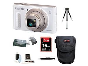 CANON SX610: Canon PowerShot SX610 IS Digital Camera HS Digital Camera (White) with 16GB Accessory Bundle CANON SX610: Canon PowerShot SX610 IS Digital Camera HS Digital Camera (White) with 16GB Accessory Bundle