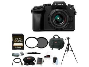 Panasonic LUMIX G7 Camera with Sony 128GB SDXC Card and Deluxe Accessory Bundle Panasonic LUMIX G7 Camera with Sony 128GB SDXC Card and Deluxe Accessory Bundle
