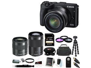 Canon EOS M3 Digital Camera with EF-M 18-55mm & 55-200mm Lens Bundle Canon EOS M3 Digital Camera with EF-M 18-55mm & 55-200mm Lens Bundle