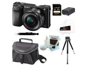 Sony a6000: Sony Alpha a6000 24.3 Interchangeable Lens Camera with 16-50mm Lens & 16GB SDHC Accessory Bundle Sony a6000: Sony Alpha a6000 24.3 Interchangeable Lens Camera with 16-50mm Lens & 16GB SDHC Accessory Bundle