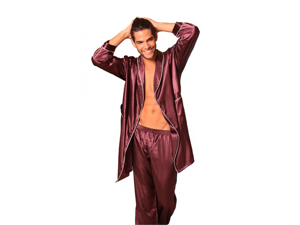 Lovely Day Lingerie Men's Robe and Long Pant Set Lovely Day Lingerie Men's Robe and Long Pant Set