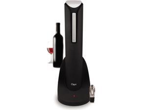 Ozeri Pro Electric Wine Bottle Opener in Black, with Wine Pourer, Stopper, Foil Cutter and Elegant Recharging Stand Ozeri Pro Electric Wine Bottle Opener in Black, with Wine Pourer, Stopper, Foil Cutter and Elegant Recharging Stand