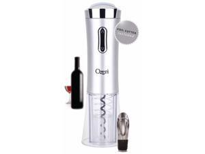 Ozeri Nouveaux II Electric Wine Opener in Silver, with Free Foil Cutter, Wine Pourer and Stopper Ozeri Nouveaux II Electric Wine Opener in Silver, with Free Foil Cutter, Wine Pourer and Stopper