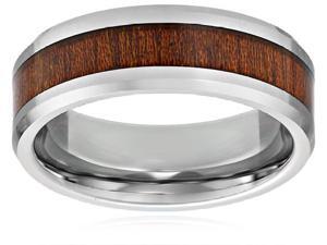 INOX Men's Titanium Wedding Band with Wood Inlay Size 12 INOX Men's Titanium Wedding Band with Wood Inlay Size 12
