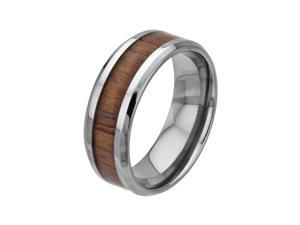 INOX Men's Titanium Wedding Band with Koa Wood Inlay Size 9 INOX Men's Titanium Wedding Band with Koa Wood Inlay Size 9