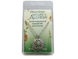 Nature's Alchemy: Celtic Green Amazonite Antiquity Diffuser Pendant Necklace Nature's Alchemy: Celtic Green Amazonite Antiquity Diffuser Pendant Necklace