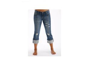 Stetson Western Capri Womens Cropped 4 Medium Wash 11-054-0816-0089 BU Stetson Western Capri Womens Cropped 4 Medium Wash 11-054-0816-0089 BU