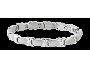 Sabona Jewelry Womens Bracelet Lady Silver Bows Magnetic L Silver 300 Sabona Jewelry Womens Bracelet Lady Silver Bows Magnetic L Silver 300
