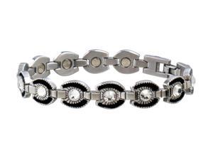 Sabona Jewelry Womens Bracelet Stainless Horseshoe L Silver Black 214 Sabona Jewelry Womens Bracelet Stainless Horseshoe L Silver Black 214