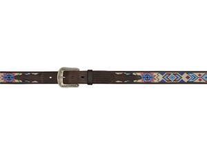 3D Belt Mens Western Leather Lizard Beaded Inlay 36 Dark Brown 8892 3D Belt Mens Western Leather Lizard Beaded Inlay 36 Dark Brown 8892