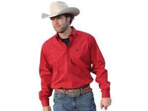 Cinch Western Shirt Mens L/S Pocket Logo Stripe 2XL Red MTW1104153 Cinch Western Shirt Mens L/S Pocket Logo Stripe 2XL Red MTW1104153