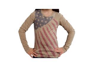 Roper Western Shirt Girls Stars Stripes L/S L Tan 03-009-0514-6026 TA Roper Western Shirt Girls Stars Stripes L/S L Tan 03-009-0514-6026 TA