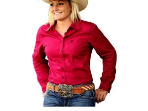 Cinch Western Shirt Womens Long Sleeve Stripe Pocket XL Red MSW9164019 Cinch Western Shirt Womens Long Sleeve Stripe Pocket XL Red MSW9164019