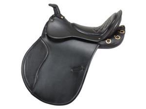 EquiRoyal Saddle English Comfort Trail Horn Wide Padded 18" Black ES7430 EquiRoyal Saddle English Comfort Trail Horn Wide Padded 18" Black ES7430
