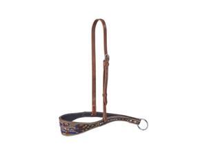 Tough-1 Noseband Naomi Tooling Hand Painted Feathers Brown 45-7937 Tough-1 Noseband Naomi Tooling Hand Painted Feathers Brown 45-7937