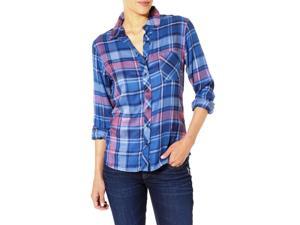 Silver Jeans Shirt Womens Long Sleeve Plaid Button S Blue L36SH4121 Silver Jeans Shirt Womens Long Sleeve Plaid Button S Blue L36SH4121