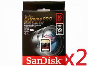 WholeSale 2 piece Sandisk Extreme PRO 16GB SD SDHC Memory Card Class 10 UHS-I 95MB/s HD Video 16G HK133 WholeSale 2 piece Sandisk Extreme PRO 16GB SD SDHC Memory Card Class 10 UHS-I 95MB/s HD Video 16G HK133
