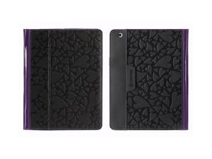 Black Hearts/Purple Folio Case for iPad 2, iPad 3, and iPad (4th gen),Multiposition folio case Black Hearts/Purple Folio Case for iPad 2, iPad 3, and iPad (4th gen),Multiposition folio case