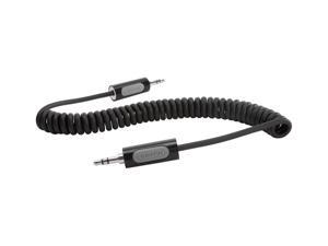 6 ft Coiled AUX Audio Cable, Black,Connect your music player to your car stereo 6 ft Coiled AUX Audio Cable, Black,Connect your music player to your car stereo