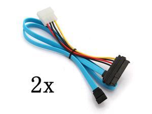 2pcs 7 Pin SATA Serial ATA to SAS 29 Pin & 4 Pin Male Connector Power Cable Adapter 2pcs 7 Pin SATA Serial ATA to SAS 29 Pin & 4 Pin Male Connector Power Cable Adapter