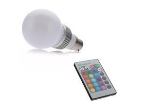 B22 3W 16 Colors Changing RGB LED Light Bulb Remote Control Color Globe B22 3W 16 Colors Changing RGB LED Light Bulb Remote Control Color Globe