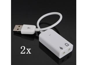 2pcs USB 2.0 3D Virtual 7.1 Channel Audio Sound Card Adapter for PC Laptop WIN 7 MAC 2pcs USB 2.0 3D Virtual 7.1 Channel Audio Sound Card Adapter for PC Laptop WIN 7 MAC