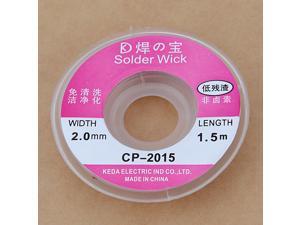 2.5ft 2.0MM Desoldering Copper Braid Solder Remover Spool Flux Wick Wire Cable 2.5ft 2.0MM Desoldering Copper Braid Solder Remover Spool Flux Wick Wire Cable