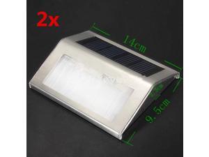 2x Solar Power LED Light Step Stairs Pathway Deck Garden Yard Lamp Warm White 2x Solar Power LED Light Step Stairs Pathway Deck Garden Yard Lamp Warm White