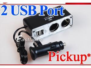 12V/24V Car Charger Cigarette Lighter Socket DC Power Adapter Splitter + 2 Way USB Port Vehicle Power Adapter 12V/24V Car Charger Cigarette Lighter Socket DC Power Adapter Splitter + 2 Way USB Port Vehicle Power Adapter
