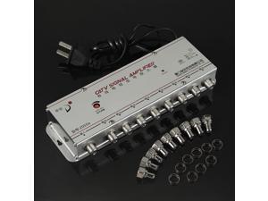 8 Way Household TV VCR CATV Antenna Signal Amplifier Booster Splitter Adjustable Cable 8 Way Household TV VCR CATV Antenna Signal Amplifier Booster Splitter Adjustable Cable