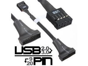 USB 2.0 9 Pin Motherboard Female to USB 3.0 20 Pin Housing Male Cable adapter USB 2.0 9 Pin Motherboard Female to USB 3.0 20 Pin Housing Male Cable adapter