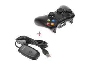 2.4GHz Wireless Remote Shock Gamepad Joypad Game Controller + PC Wireless Controller Gaming USB Receiver Adapter For Microsoft XBOX 360 Black 2.4GHz Wireless Remote Shock Gamepad Joypad Game Controller + PC Wireless Controller Gaming USB Receiver Adapter For Microsoft XBOX 360 Black