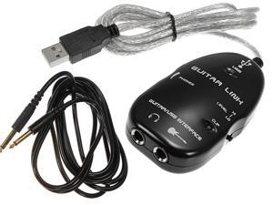 BLACK 3M 10 ft 1/4 TS molded guitar shielded instrument PA to patch cable cord + Guitar to USB Interface Link Cable Adapter MAC/PC Recording CD Studio Laptop BLACK 3M 10 ft 1/4 TS molded guitar shielded instrument PA to patch cable cord + Guitar to USB Interface Link Cable Adapter MAC/PC Recording CD Studio Laptop
