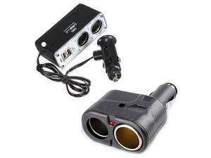 New 2 Way USB Port Car Cigarette Lighter Dual Socket Splitter Charger Adapter 12V/24V New 2 Way USB Port Car Cigarette Lighter Dual Socket Splitter Charger Adapter 12V/24V