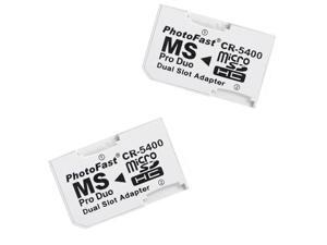 2pcs CR-5400 PhotoFast Dual Micro SD SDHC TF to Memory Stick MS Pro Duo PSP Adapter 2pcs CR-5400 PhotoFast Dual Micro SD SDHC TF to Memory Stick MS Pro Duo PSP Adapter