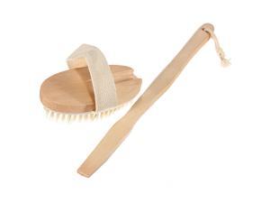 Removable Massage Backrubs Handle Body Brush Bath Shower Back Spa Scrubber Natural Wood Removable Massage Backrubs Handle Body Brush Bath Shower Back Spa Scrubber Natural Wood